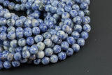 Natural Light Sodalite, High Quality in Faceted Round, 6mm, 8mm, 10mm, 12mm- Full 15.5 Inch Strand- Gemstone Beads