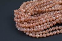 Pink Sunstone Beads faceted round - A Quality - 4mm, 8mm, 10mm, 12mm - Full 15.5 Inch Strand AAA Quality AAA Quality Gemstone Beads