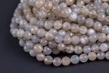 Natural Light Gray Moonstone Faceted Round--Full Strand 15.5 inch Strand, 4mm, 6mm, 8mm, 12mm, or 14mm Beads Gemstone Beads