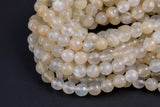 Natural Rainbow Moonstone Cream Milky cream Round Faceted AAA Quality Gemstone Beads