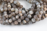 Natural Matte Multicolored Rainbow Moonstone Beads. Full Strand, 4mm, 6mm, 8mm, 12mm, or 14mm Beads (A quality) Gemstone Beads