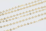 Gold Filled Flat Oval Chain, Wholesale, USA Made, Chain by foot Permanent Jewelry Chain