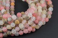 Natural Strawberry Quartz, High Quality in Matt Round-6mm, 8mm, 10mm, 12mm- Wholesale Bulk or Single Strand! Gemstone Beads