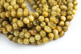 Natural GRADE AAA Golden Tiger's Eye Tiger Eye Round Beads High Quality, Full Strand 6mm, 8mm, 10mm, or 14mm Beads Smooth Gemstone Beads