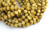 Natural GRADE AAA Golden Tiger's Eye Tiger Eye Round Beads High Quality, Full Strand 6mm, 8mm, 10mm, or 14mm Beads Smooth Gemstone Beads