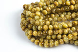 Natural GRADE AAA Golden Tiger's Eye Tiger Eye Round Beads High Quality, Full Strand 6mm, 8mm, 10mm, or 14mm Beads Smooth Gemstone Beads