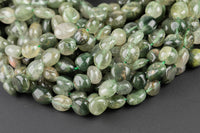 Natural Green Rutilated Quartz Nuggets Beads -16 Inch strand - Wholesale pricing AAA Quality- Full 16 inch strand Gemstone Beads