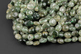 Natural Green Rutilated Quartz Nuggets Beads -16 Inch strand - Wholesale pricing AAA Quality- Full 16 inch strand Gemstone Beads