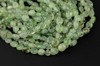 Natural Prehnite Nuggets Beads Grade AAA - Around 5x8mm in dimensions -16 Inch strand - Wholesale pricing Gemstone Beads