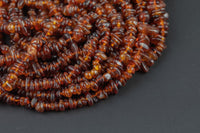 Natural Hessonite Garnet Chips Beads - Around 4-5mm in dimensions -16" strands - Wholesale pricing Gemstone Beads