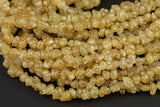 Natural Gemmy Golden Quartz- shaped Beads- Around 5-6mm in dimensions -16" strands - Wholesale pricing Gemstone Beads