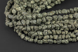 Natural Pyrite Nuggets Beads -16 Inch strand - Wholesale pricing AAA Quality- Full 16 inch strand- 5-6mm Gemstone Beads