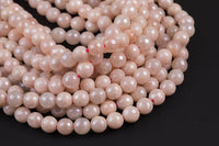 Natural MYSTIC Peach SILVERITE Faceted Round- Full Strand 15.5 inch Strand Gemstone Beads