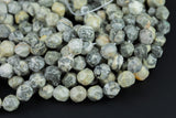 Natural Veined Jasper- Hexagon Shape- Grade A High Quality- 8mm and 10mm- Full Strand 16" Gemstone Beads