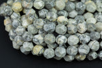 Natural Veined Jasper- Hexagon Shape- Grade A High Quality- 8mm and 10mm- Full Strand 16" Gemstone Beads