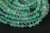 Natural Rainbow Fluorite Bead Grade AAA Faceted Sharp Cut Round 4mm, 6mm, 8mm, 12mm, or 14mm Beads- Wholesale Gemstone Beads