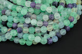 Natural Rainbow Fluorite Beads Grade AAA Intense Color Matte Round - Full Strand 15.5 Inch - 4mm 6mm 8mm 10mm or 12mm Beads Gemstone Beads