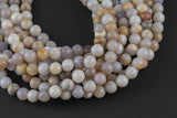 Natural Phoenix Agate- Round sizes. 4mm, 6mm, 8mm, 10mm, 12mm, 14mm- Full 15.5 Inch strand AAA Quality AAA Quality Smooth Gemstone Beads