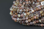 Natural Botswana Agate, High Quality in Faceted Round- 6mm, 8mm, 10mm, 12mm- Full Strand 15.5 Inch Long AAA Quality Gemstone Beads