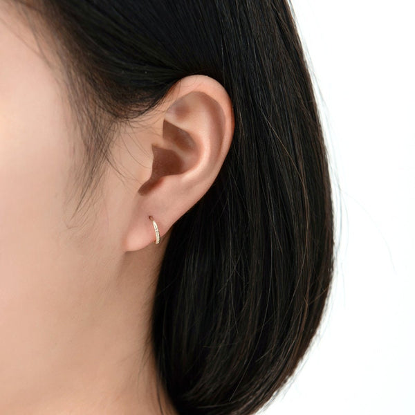 4 pcs 18kt Gold One Touch Lever Rounded Hoop earring making- 10mm Nickel free Lead Free for Earring Charm Making Findings