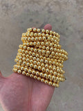 THICK GOLD COATED Hematite Smooth Round - 2mm 3mm 4mm 6mm 8mm 10mm - Very High quality gold plating / coating