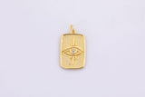 2pc 18K Gold Sun RA Sun God Pendant, Micro Pave Cubic Zirconia Star Sun and Moon Charm, Celestial Charm for Earring Necklace- 14x23mm