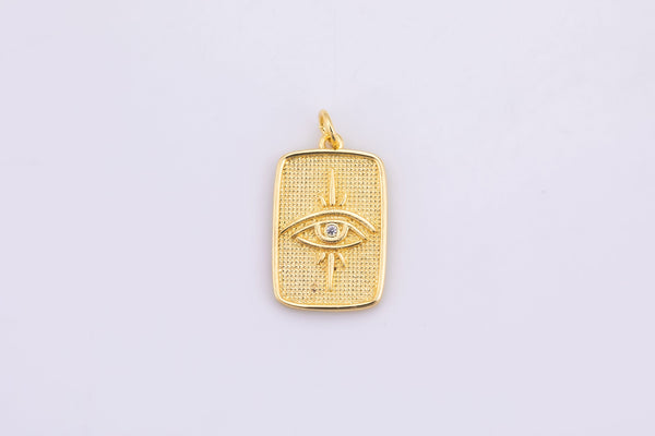 2pc 18K Gold Sun RA Sun God Pendant, Micro Pave Cubic Zirconia Star Sun and Moon Charm, Celestial Charm for Earring Necklace- 14x23mm