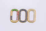 1 pc- Fully CZ Micro Pave Paper Clip Link Connector links for Chain Connector for Bracelet Necklace Chain Connector-14x24mm