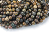 Natural Sea Wave Grade AAA Faceted Round. 4mm, 6mm, 8mm, 10mm, 12mm-Full Strand 15.5 inch Strand- Gemstone Beads