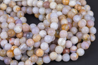 Natural Phoenix Agate- Faceted Round sizes. 4mm, 6mm, 8mm, 10mm, 12mm, 14mm- Full 15.5 inch strand AAA Quality Gemstone Beads