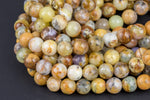 Natural Yellow Opal - Round- 6mm, 8mm, 10mm, 12mm, 14mm- Full 15.5 Inch Strand AAA Quality Gemstone Beads