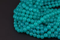 Natural Peruvian Amazonite Round sizes 8mm - In Full 15.5 Strand- High Quality AAA Quality Smooth Gemstone Beads