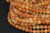 Natural Orange Aventurine, High Quality in Round, 4mm, 6mm, 10mm, 12mm AAA Quality Smooth Gemstone Beads