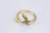 Micro Pave Butterfly Ring - Gold Butterfly Ring - Cz Butterfly Ring Gift Butterfly Jewelry Open gold ring for women Mariposa Butterfly