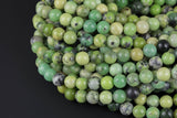 Natural Chrysoprase, High Quality in Round, 4mm, 6mm, 8mm, 10mm, 12mm, 14mm-Full Strand 16 inch Strand Smooth Gemstone Beads