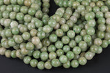 Natural Rare Pale African Apple Green Jade Beads 4mm 6mm 8mm 10mm Round Beads 15.5" Strand Gemstone Beads