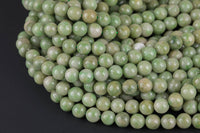 Natural Rare Pale African Apple Green Jade Beads 4mm 6mm 8mm 10mm Round Beads 15.5" Strand Gemstone Beads