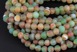 Multi Colored Matte Agate, High Quality in Matte Round, 6mm, 8mm, 10mm, 12mm