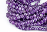 Natural AMETHYST Chevron Beads Gemstone Beads AA+ Grade - Round 6mm, 8mm, 10mm-Full Strand 15.5 inch Strand Smooth