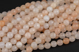 Natural Pink Aventurine Faceted, High Quality in Faceted Round, 4mm, 6mm, 8mm, 10mm, 12mm- Full 15.5 Inch Strand Gemstone Beads