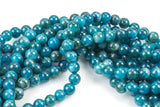 Natural Apatite Jade Round Beads 6mm 8mm 10mm - Single or Bulk - 15.5" AAA Quality Smooth Gemstone Beads