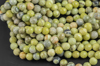 Natural Lemon Jasper Faceted round sizes, 4mm, 6mm, 8mm, 10mm, 12mm - In Full 15.5 inch Strand Gemstone Beads