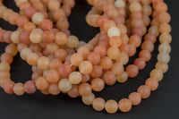 Natural Orange Golden Aventurine, High Quality in Matte Round, 4mm, 6mm, 10mm, 12mm AAA Quality Gemstone Beads