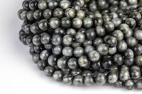 Natural Eagle Eye Beads - Round - Grade AAA - Size 6mm 8mm 10mm - Full Strand 15.5 inch Strand- Mixed Smooth Gemstone Beads