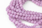 Plum Violet Jade, High Quality in Matte Round, 6mm, 8mm, 10mm, 12mm -Full Strand 15.5 inch Strand