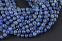 Natural Russian Dumortierite Beads - AAA Quality - Extra Dark Blue - High Quality in Faceted Round, 6mm, 8mm, 10mm Gemstone Beads