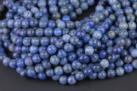 Natural Dumortierite Beads Grade AAA - High Quality in Round- 4mm, 6mm, 8mm, 10mm, 12mm- Top Quality Smooth Gemstone Beads