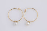 USA Gold Filled Natural Dainty Pearl Charms Drop Pendant Handmade 3mm-6mm. Made w Natural FreshwaterPearl