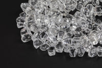 Natural Clear Rock Quartz Crystal High Quality in Side Drilled Nuggets- Full Strand- 10x13mm or 11x17mm Gemstone Beads