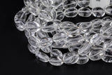 Natural Quartz High Quality Freeform Oval Nugget 8x10mm - Full Strand 16" Smooth Gemstone Beads